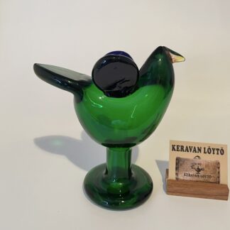 Oiva Toikka | Nuutajärvi | Sieppo - footed glass bird | Signature