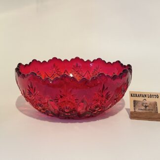 Vintage ruby red crystal bowl
