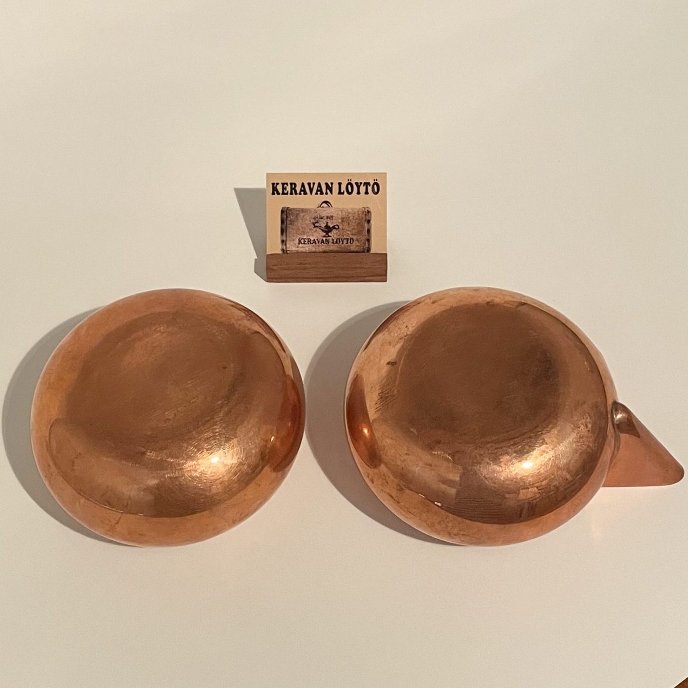 Maija Heikinheimo | Artek | Copper sugar bowl and creamer - Image 2
