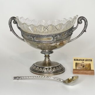 SOLD/MYYTY | Silver crystal bowl and spoon