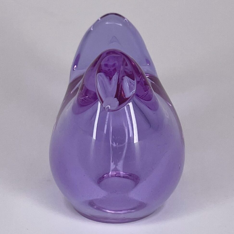 Oiva Toikka | Nuutajärvi | Sieppo - glass bird | Amethyst-color - Image 3