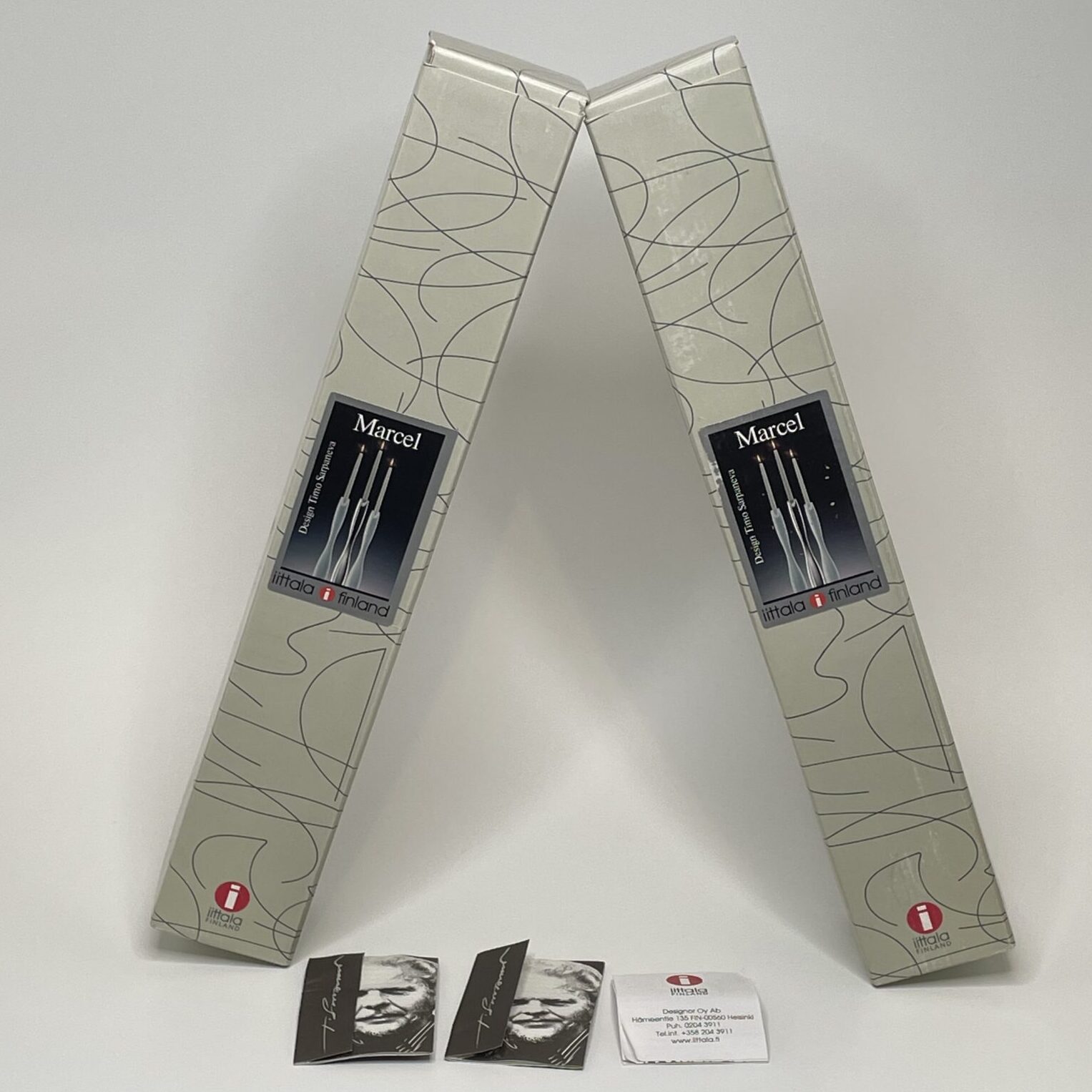 Timo Sarpaneva | Iittala | Marcel – pair of candleholders in an original boxes | Signature - Image 7