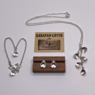 Vesa Nilsson | Kalevala Koru | Made in Helsinki Eira  – silver 925 necklace, bracelet and earrings in an original box
