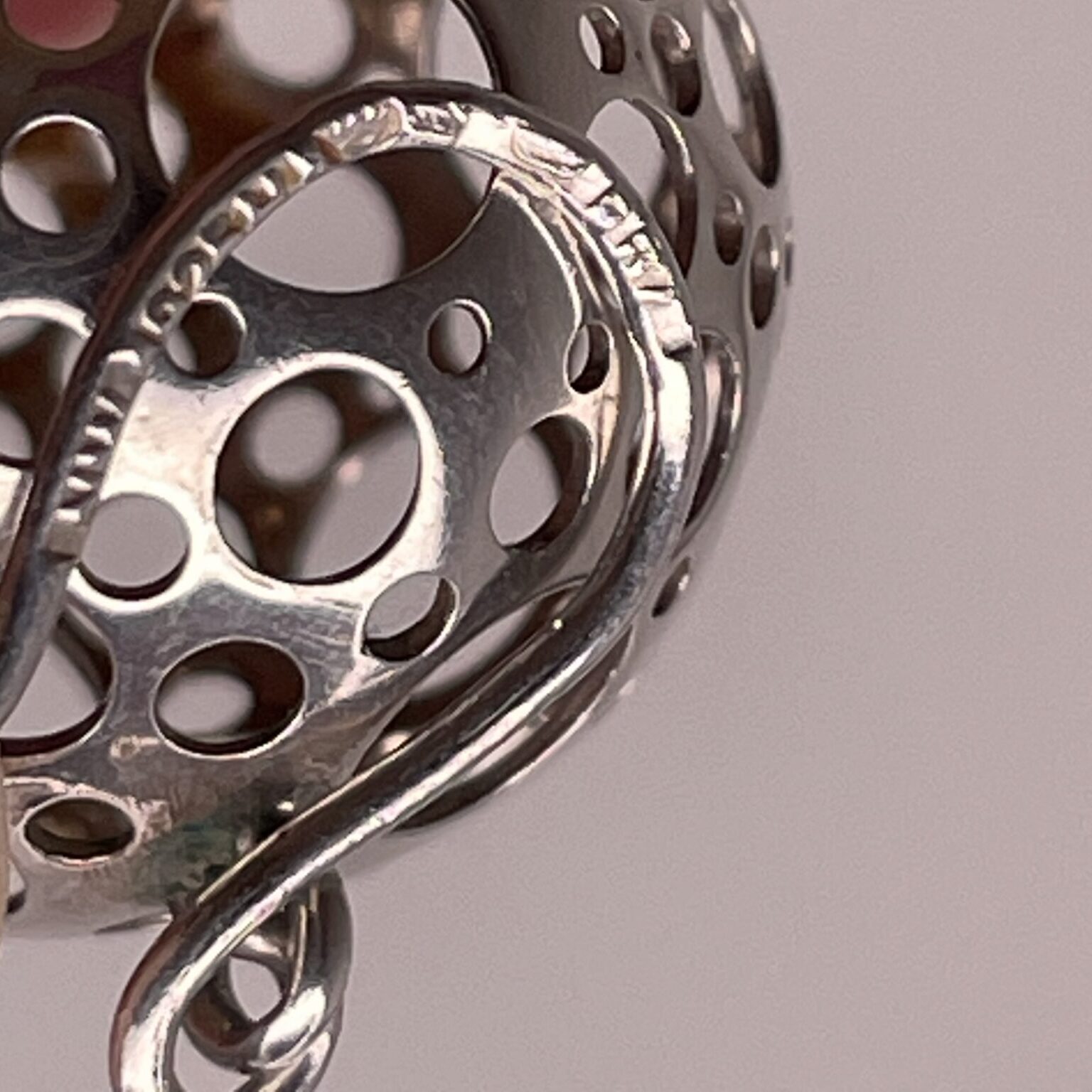 Liisa Vitali | Westerback | 1970s Leppäkerttu - big silver 925 earrings and ring | 1970s Pitsi - silver 925 bracelet - Image 5