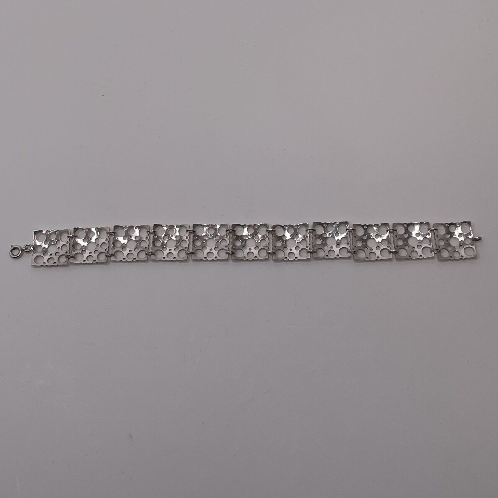 Liisa Vitali | Westerback | 1970s Leppäkerttu - big silver 925 earrings and ring | 1970s Pitsi - silver 925 bracelet - Image 6