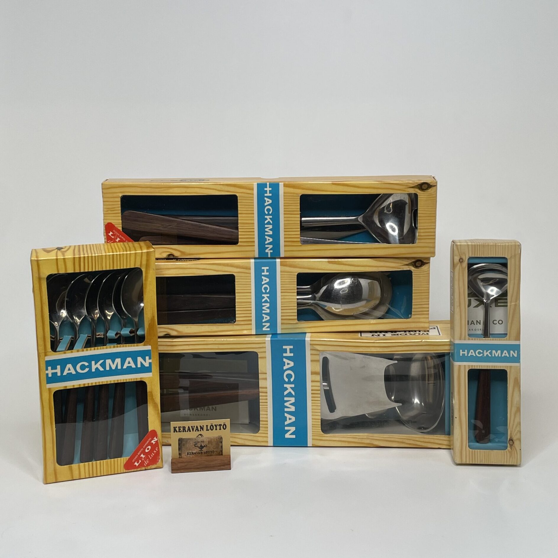 Bertel Gardberg | Hackman & co Sorsakoski | Lion de Luxe - cutlery set 19 pieces in 5 original boxes - Image 19