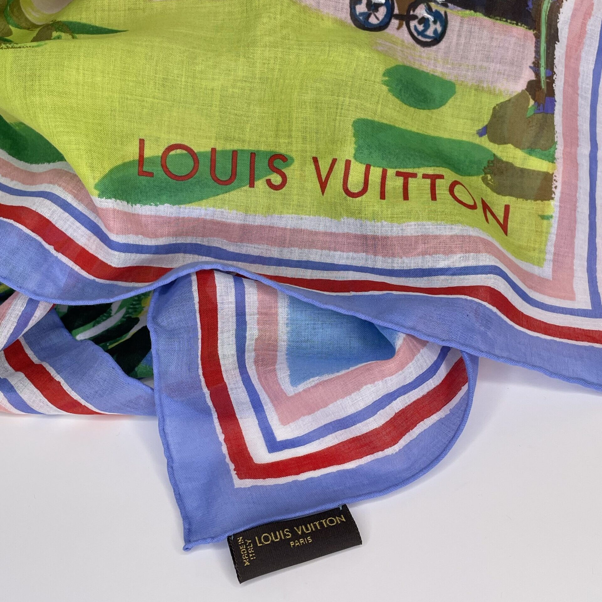 Louis Vuitton | Ailleurs collection | Promenade pre-owned cotton scarf in an original box - Image 5