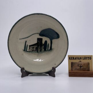 Gerda Thesleff | Small art ceramics wall plate | Signature