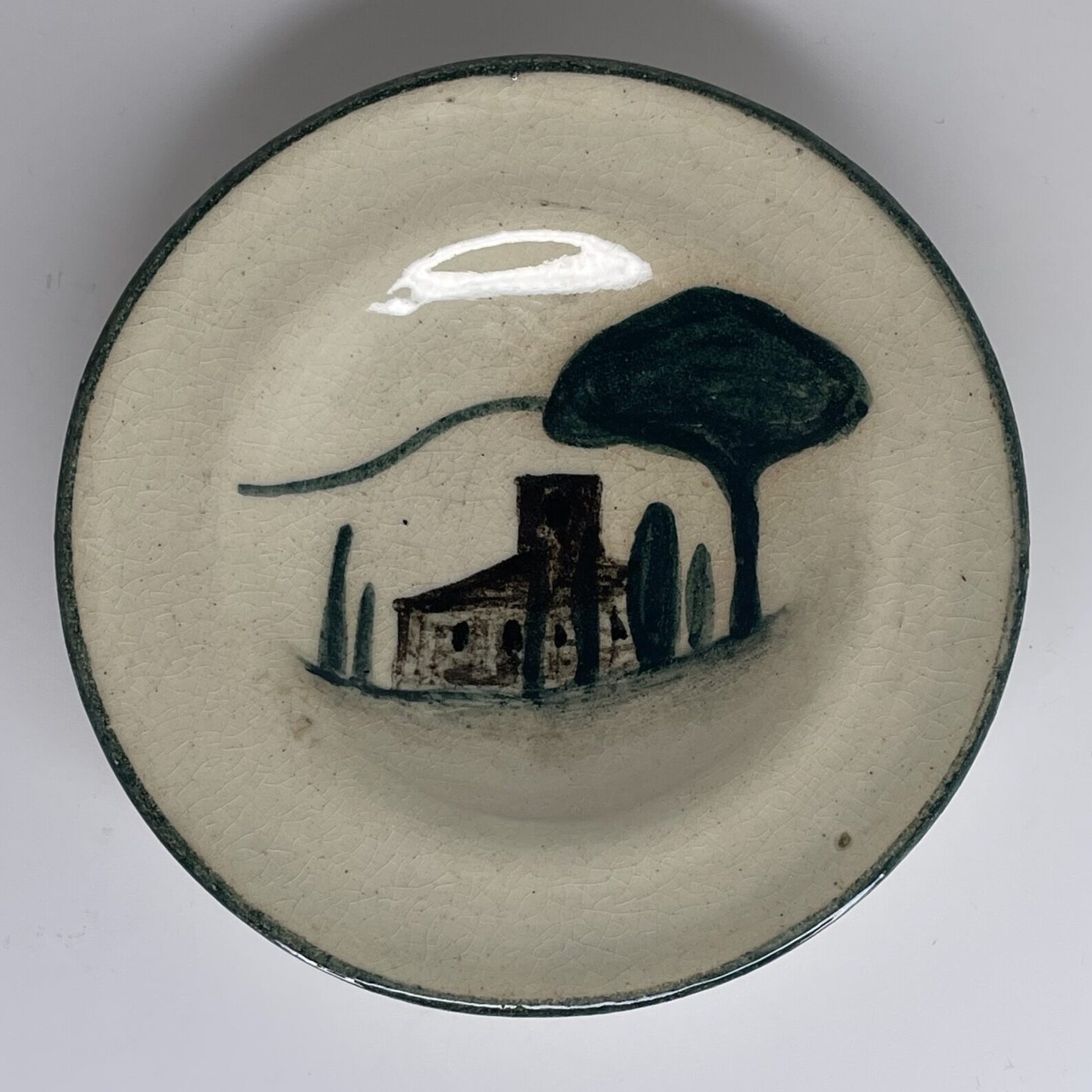 Gerda Thesleff | Small art ceramics wall plate | Signature - Image 2