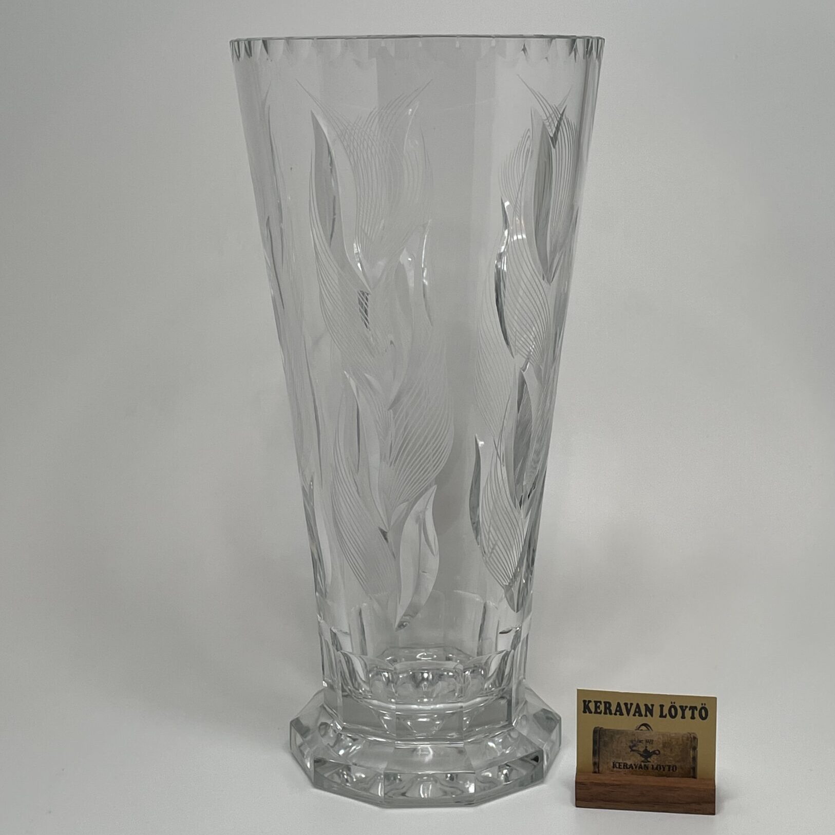 Riihimäen Lasi | Taivaan urut - big crystal vase - Image 2