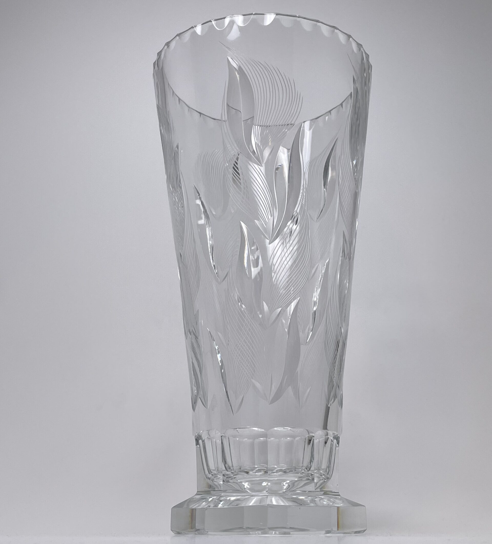 Riihimäen Lasi | Taivaan urut - big crystal vase - Image 3