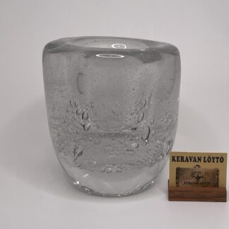 Kaj Franck | Iittala | Soda bubble art glass vase | Signature