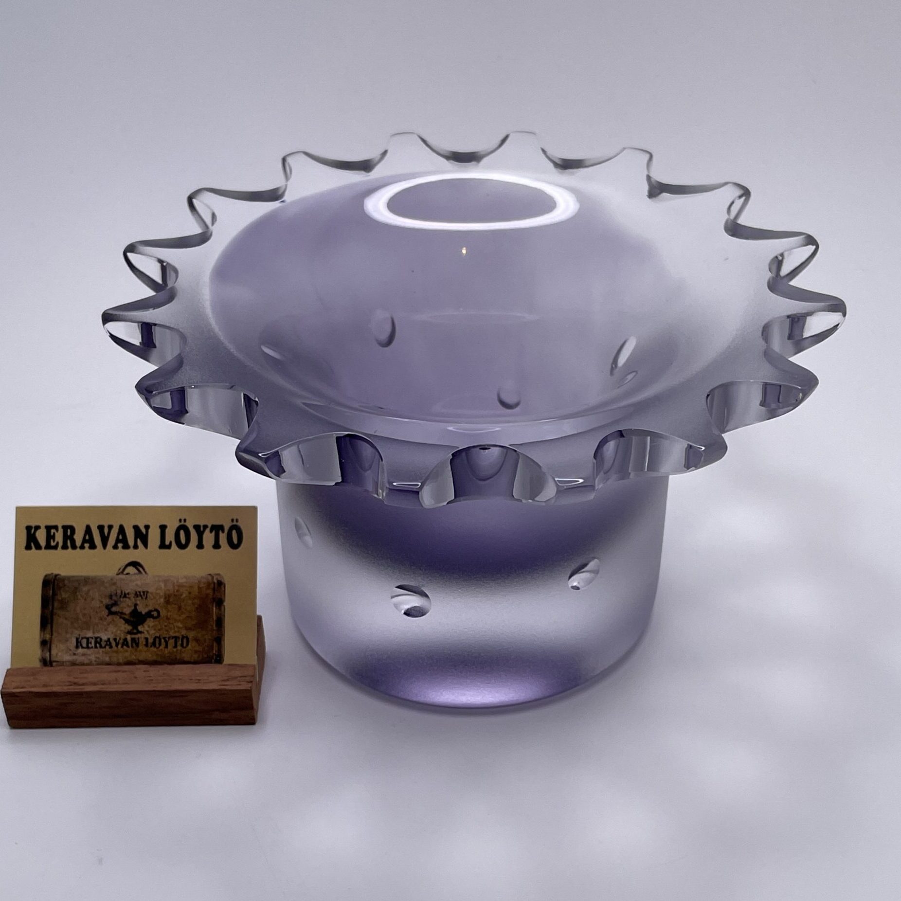Aimo Okkolin | Riihimäen Lasi | Art glass | Signature