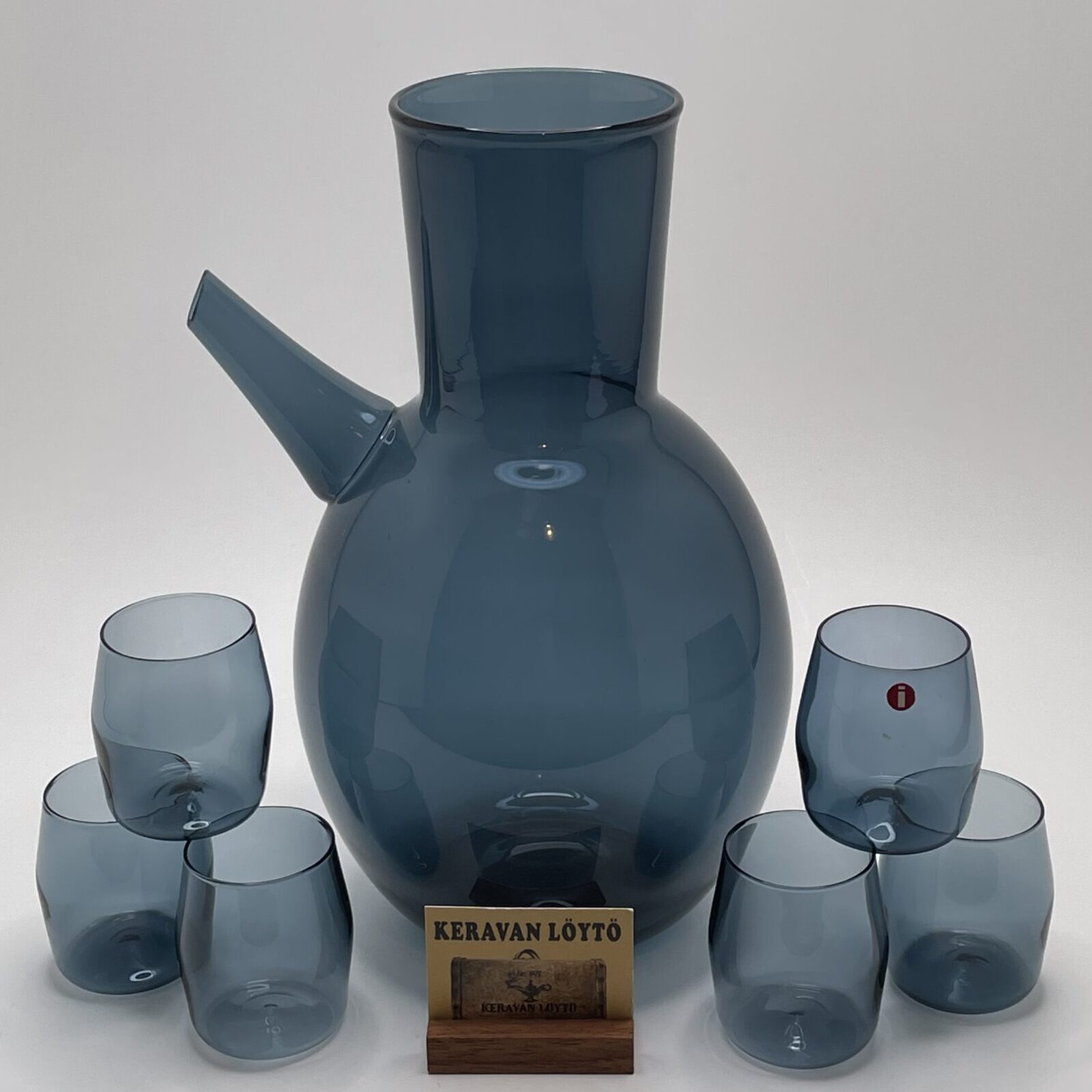 Timo Sarpaneva | Iittala | 1960s Decanter i-406 and 6 shot glasses i-103