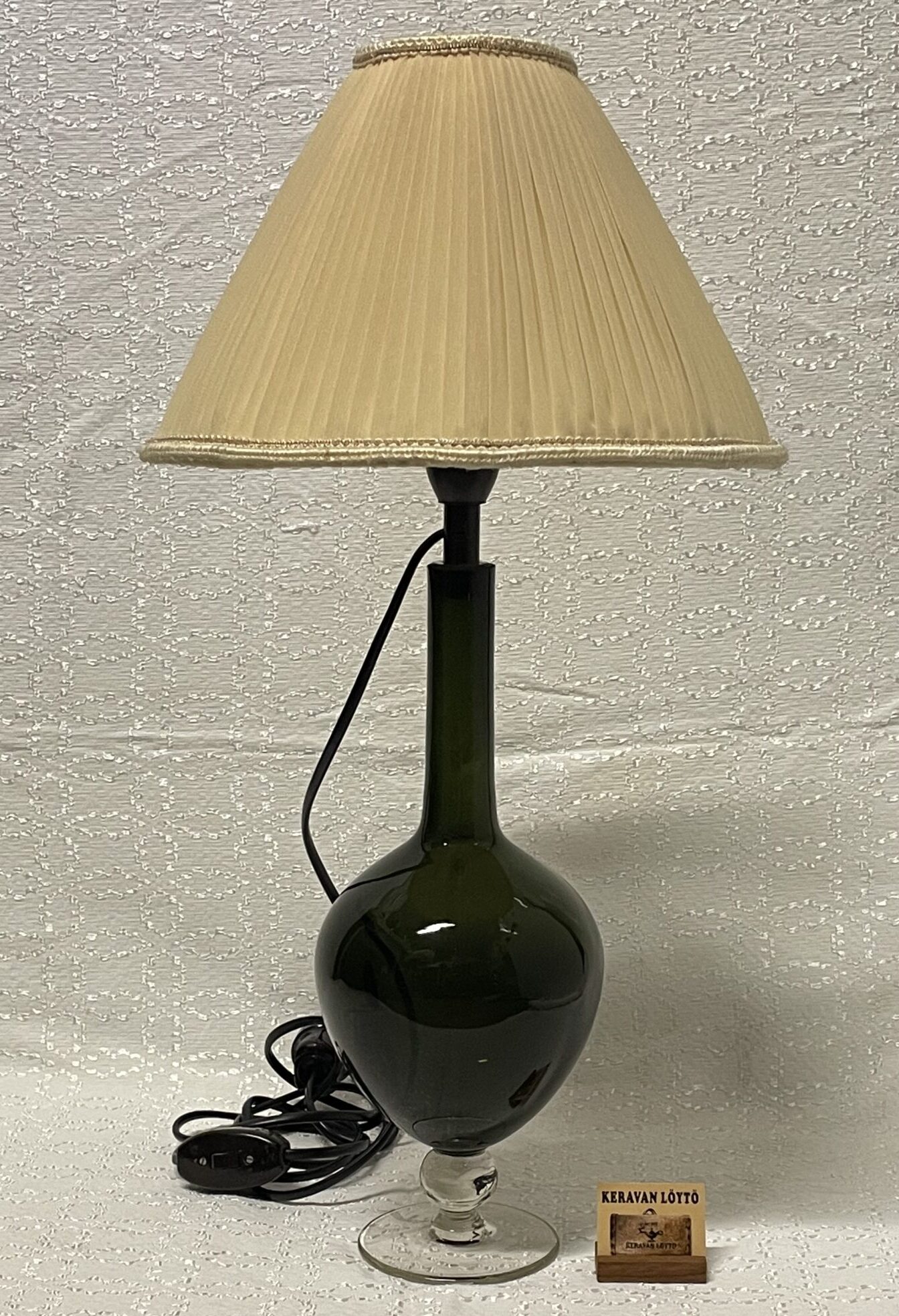 SOLD/MYYTY | Greta-Lisa Jäderholm-Snellman | 1950s vintage art glass table lamp | Signature