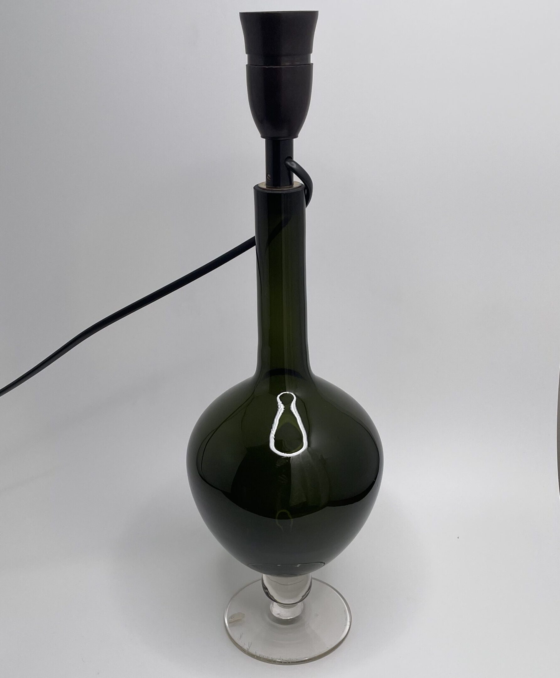 SOLD/MYYTY | Greta-Lisa Jäderholm-Snellman | 1950s vintage art glass table lamp | Signature - Image 4